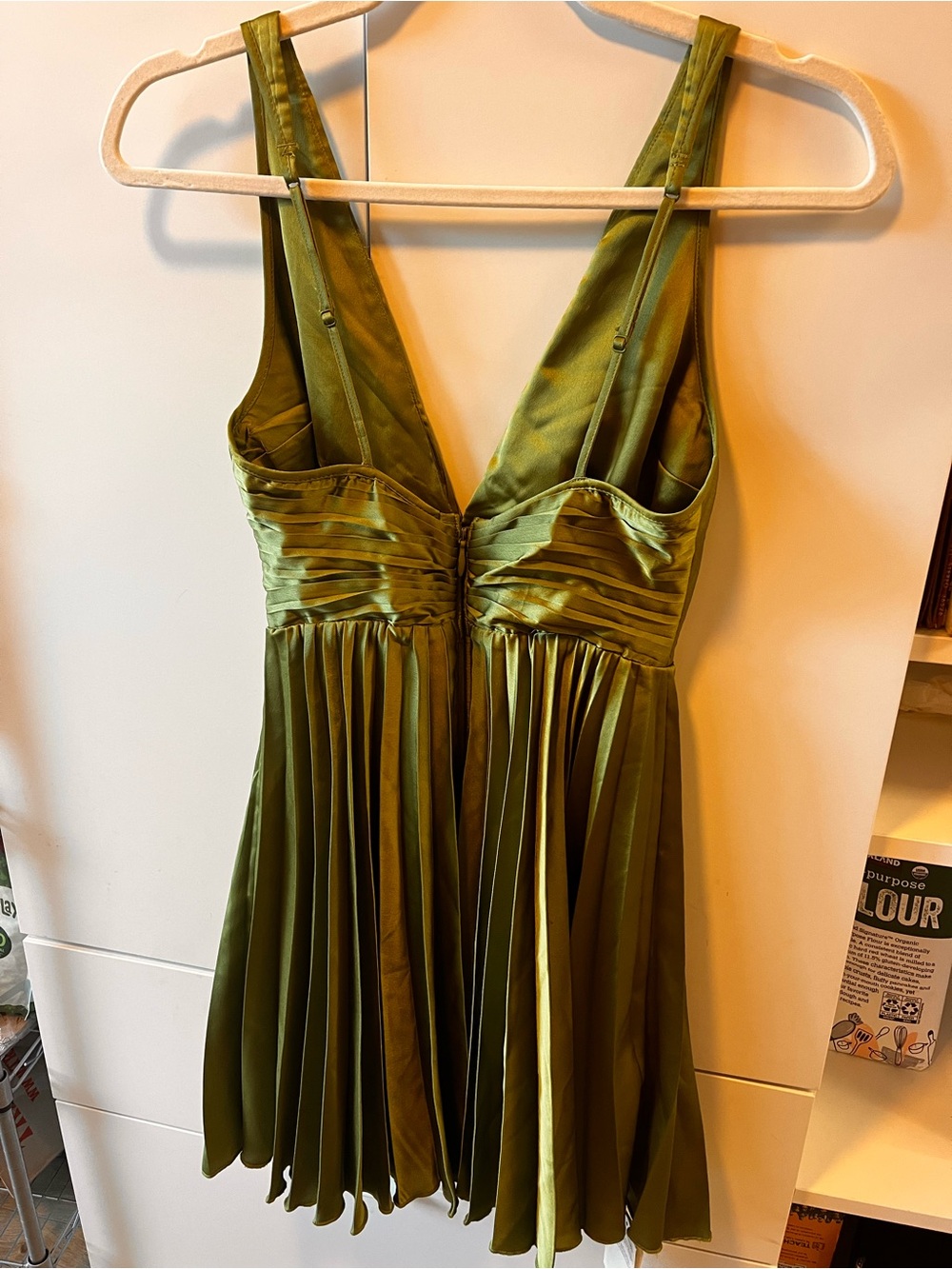 Abercrombie Pleated Mini Cocktail Dress in Green Size XS NWT - Picture 2 of 8